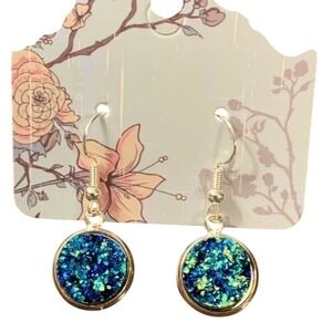 Druzy agate earrings, nwt, perfect‎ for anniversary gifts, birthday gifts
